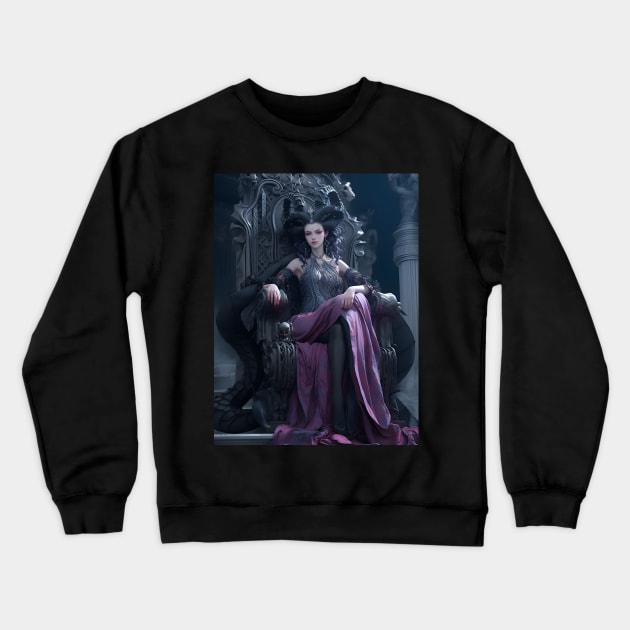 A Demon girl from hell Crewneck Sweatshirt by AestheticsArt81